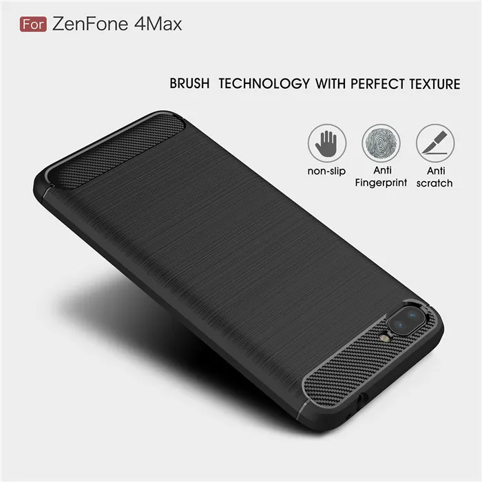 Чехол для Asus Zenfone 4 Max ZC554KL роскошный мягкий чехол из углеродного волокна с защитой