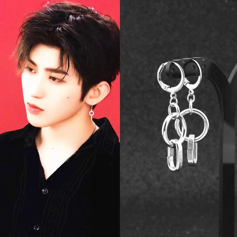 Серьги гвоздики в стиле K POP Корейская звезда V Jin Jimin мужские и женские серьги