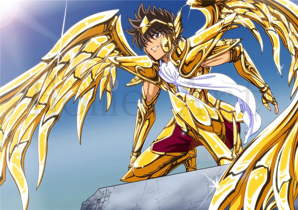 Плакат Saint Seiya наклейки на стену с прозрачным изображением украшение для дома