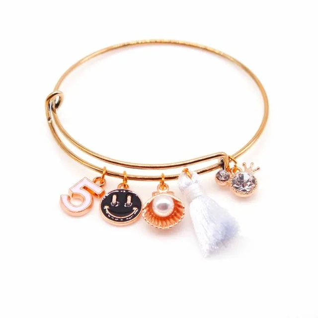 

2021 New Alex Charm Bracelet & Bangles Summer Style Setting Crystal Disc Love Bangles For Women Gift Jewelry