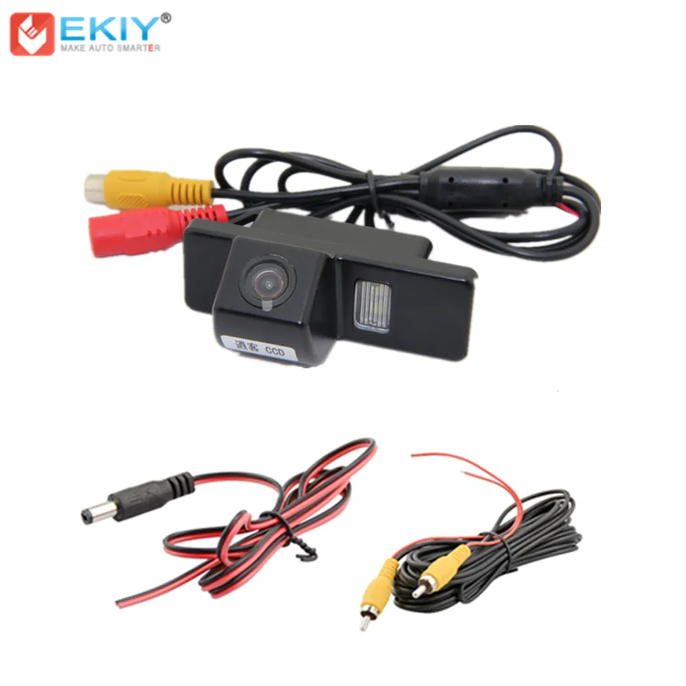EKIY HD CCD Автомобильная камера заднего вида для Nissan QASHQAI X TRAIL Geniss Citroen C4 C5 парковочная
