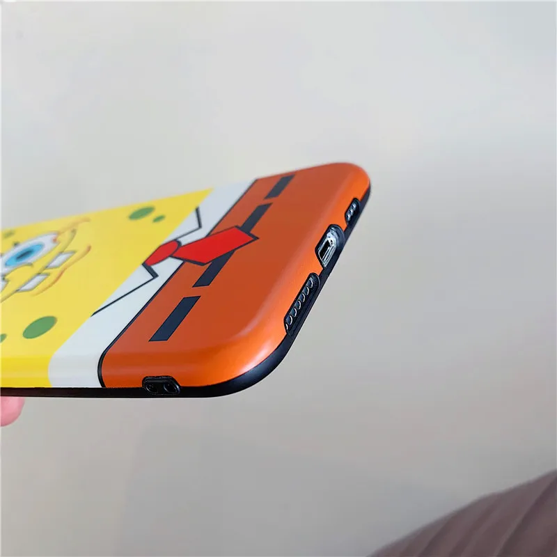 Милые чехлы для телефонов с изображением Губки Боба iPhone 6 6S 7 8 Plus силиконовый