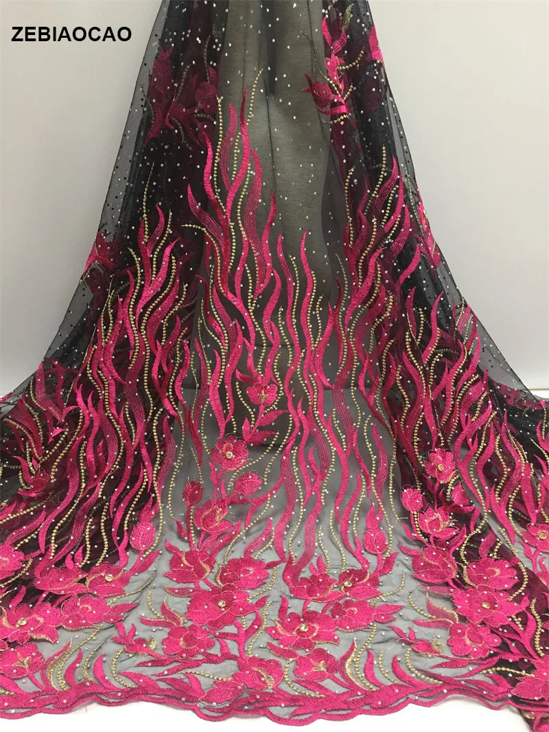 African tulle lace fabric 2018. French high quality with rhinestone. Nigerian embroidery | Дом и сад