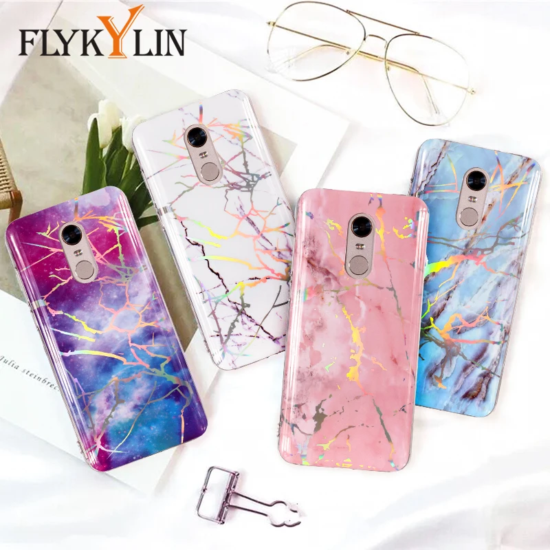 FLYKYLIN мраморный чехол для телефона Xiaomi Redmi Note 5 Pro 4X 5A Plus Мягкий IMD TPU парные Чехлы