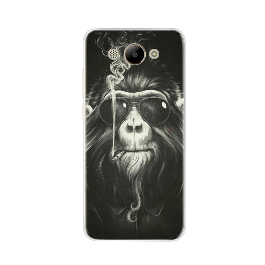 Мягкий чехол из ТПУ для Huawei Y3, силиконовый чехол для телефона, задняя крышка для Huawei Y3 /Y5 lite CRO-U00 CRO-L22 U00, чехол - Цвет: Небесно-голубой