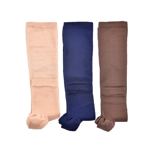 3 Pairs Color mix Многофункциональные компрессионные чулки нейлон варикозное расширение вен колено чулки унисекс Красота Ноги утягивающие чулки легкость давление лето - Цвет: 3 Pairs Color mix