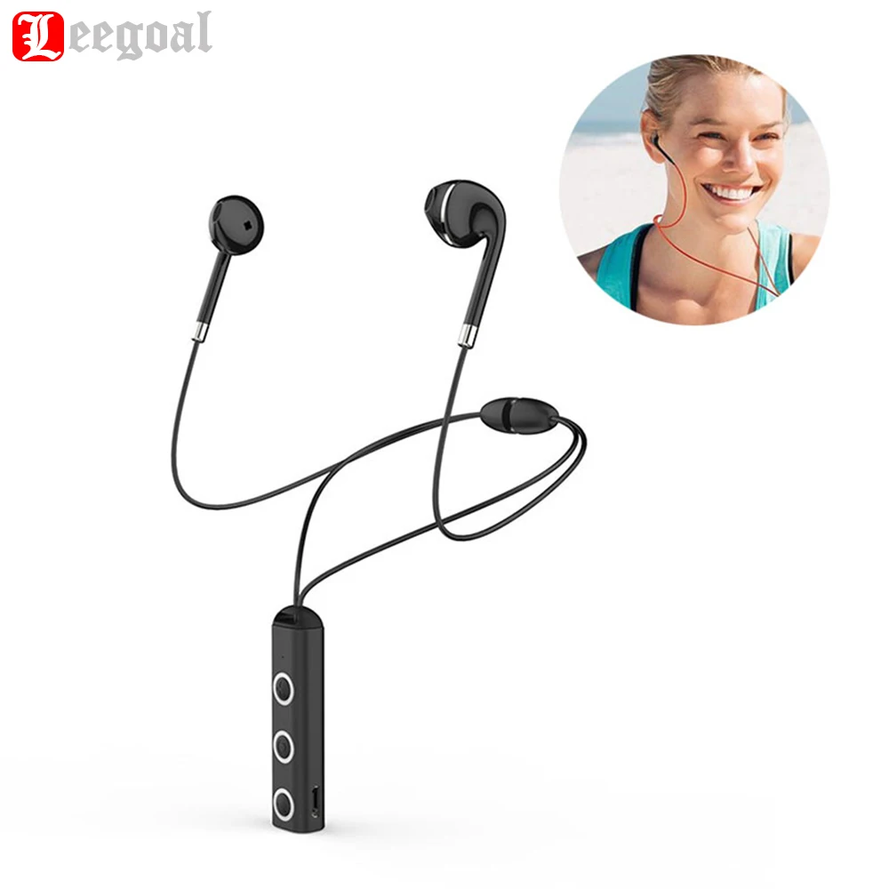 LEEGOAL BT313 Bluetooth наушники в ухо беспроводные магнитные спортивные гарнитура стерео