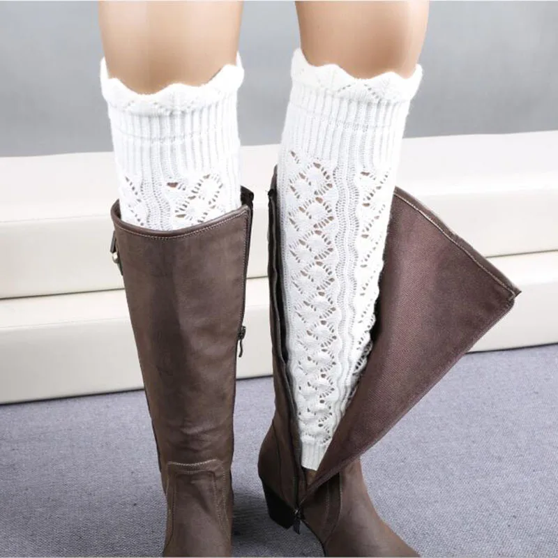 1 пара теплые длинные гетры длиной 21 5 см модные вязаные носки 9 цветов для женщин