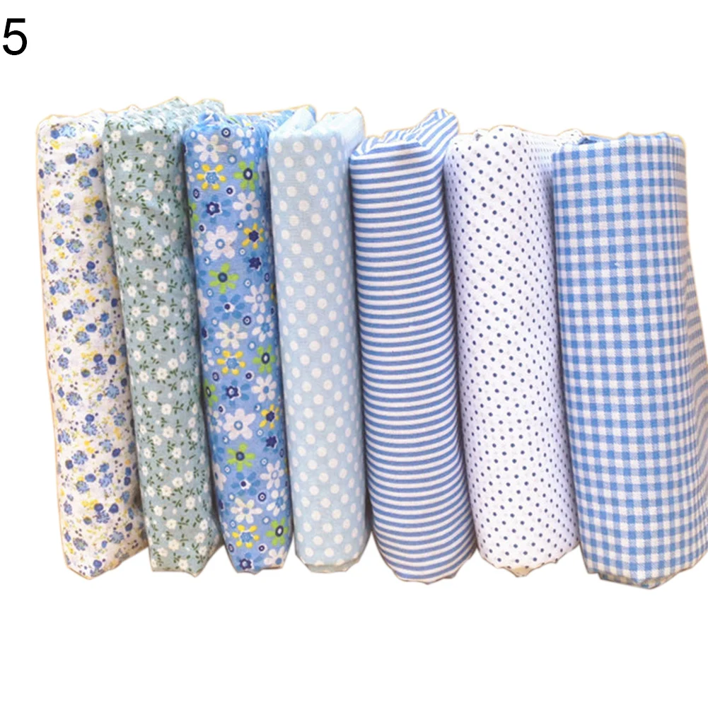 New 7Pcs/Set Fabric Floral Plaid Cotton Cloth DIY Craft Sewing Handmade Accessories | Дом и сад