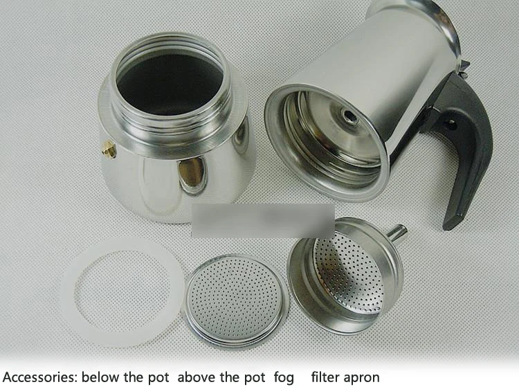 Поставщик Bialetti Inoxpran! Эспрессо кофе Pots2 чашки из нержавеющей стали Moka горшок