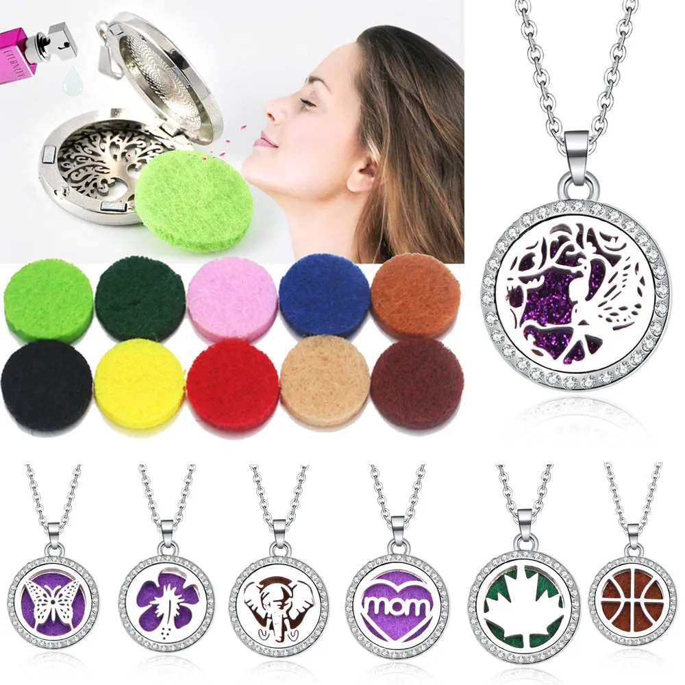 

Pattern aroma Stainless Steel Aroma Box Pendant Necklace Magnetic Aromatherapy Essential Oil Diffuser Box Locket Pendant Jewelry