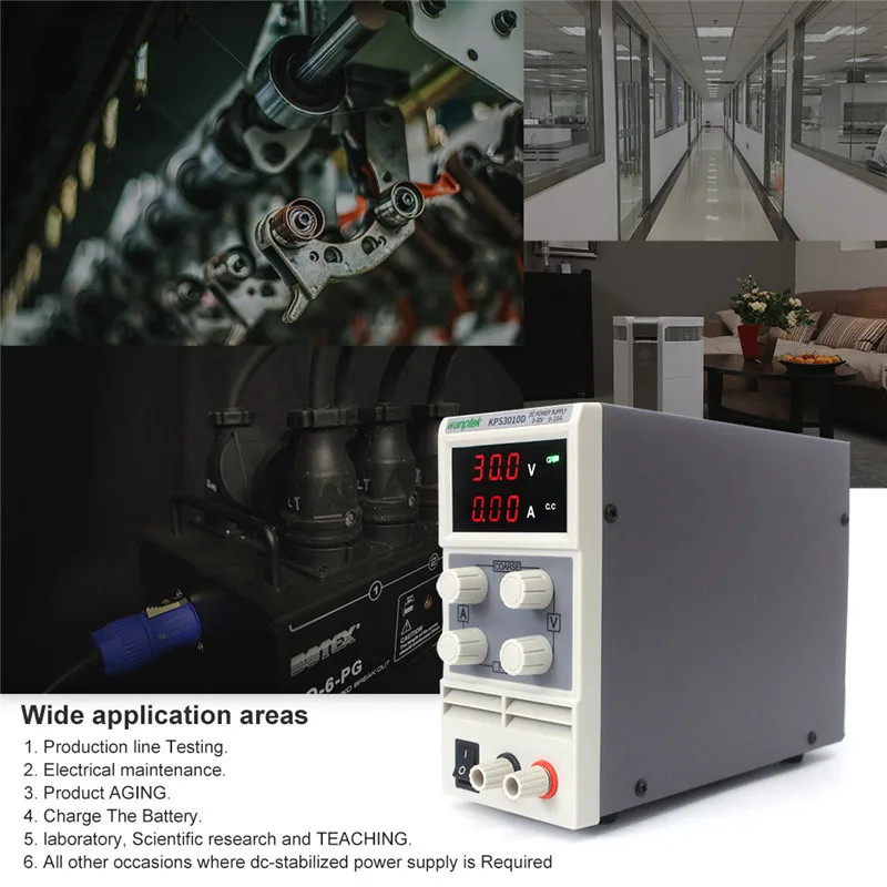 KPS3010D DC питание 30 в 10A дисплей Регулируемый цифровой импульсный источник питания регулятор напряжения 3 цифры лабораторный ремонт