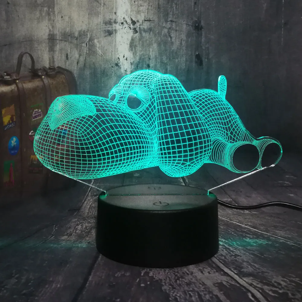 Милая собачка Новинка милый щенок животное 3D СВЕТОДИОДНЫЙ Ночник светильник