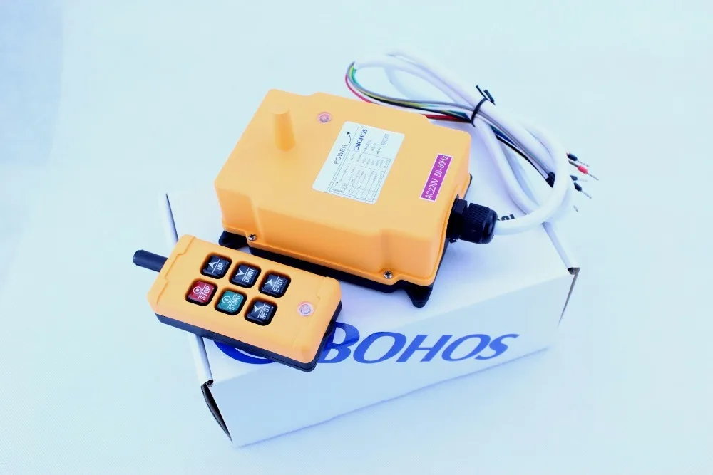 OBOHOS 12V 24V 110V 220V 380V HS-6 6 Каналы 1 Скорость Управление подъем промышленное дистанционное управление беспроводного Кран Радио пульт дистанционного управления Управление Системы