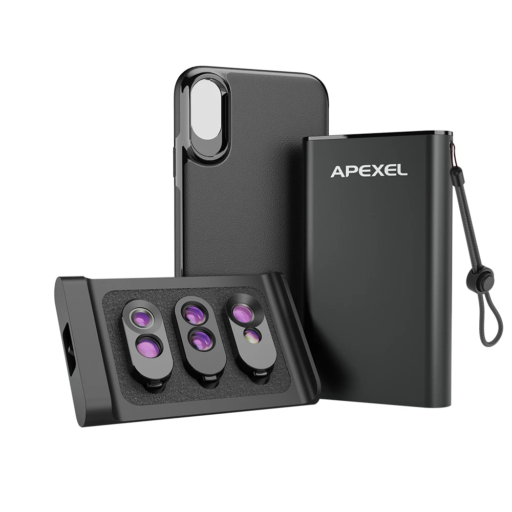 APEXEL добавить на Двойной Объектив fisheye широкоугольный Макро телескоп зум
