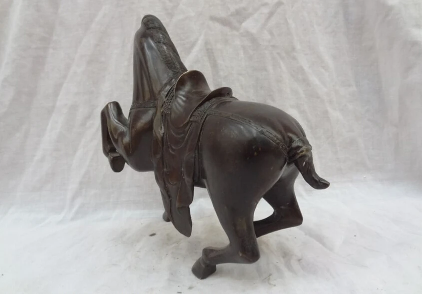 SCY song voge gem S2777 9&quot Chinese Bronze Animal Sculpture Stubborn JiXiang Tang Horse Statue | Дом и сад