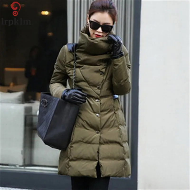 Новинка 2017 осенне зимнее женское пальто модная женская армейская зеленая куртка