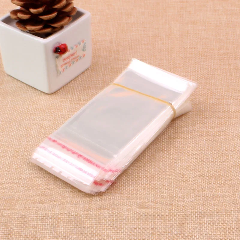 200pcs Resealable Cellophane Poly Bags 6x17cm Transparent Opp Bag Self Adhesive Seal Boutique Jewelry Packaging Plastic | Украшения и
