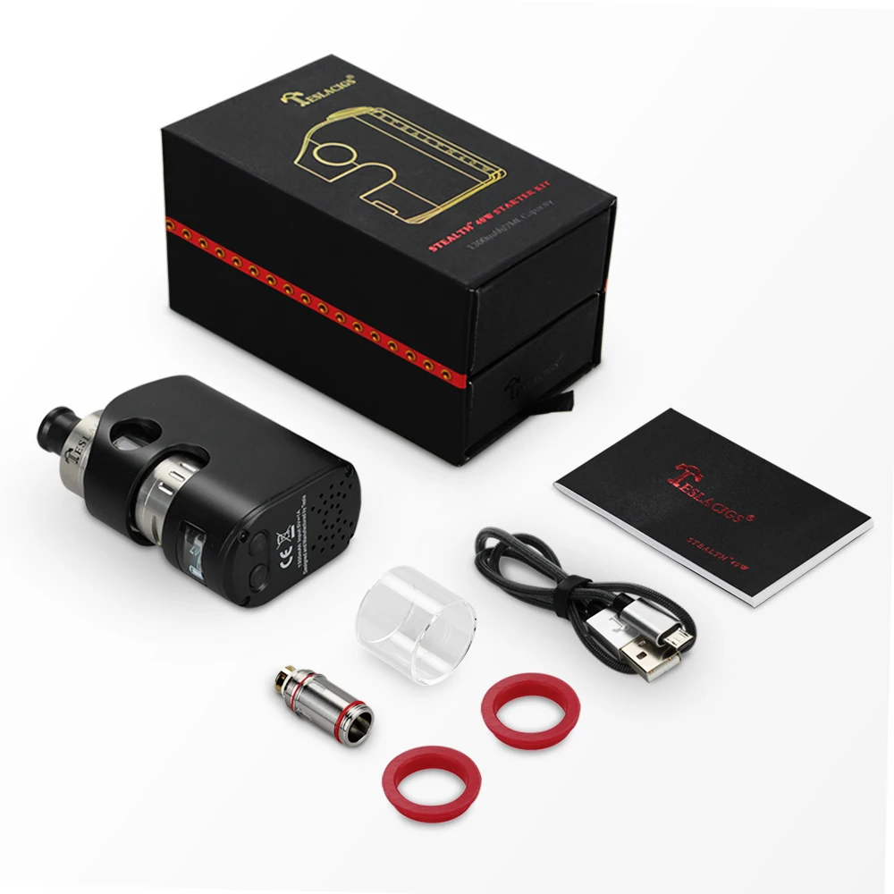 Teslacigs мини поле mod электронная сигарета испаритель VAPE комплект 40 Вт TC LED Экран 18650