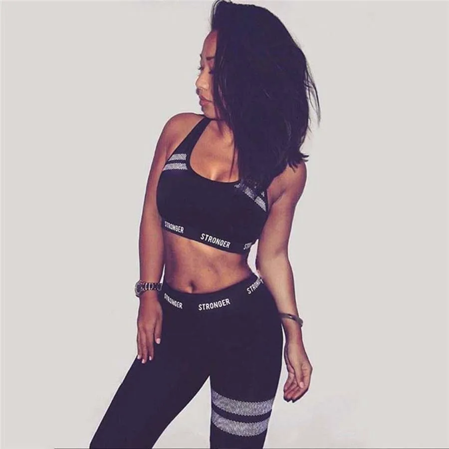 Быстросохнущая Йога набор Для женщин спортивный костюм для тренажерный зал