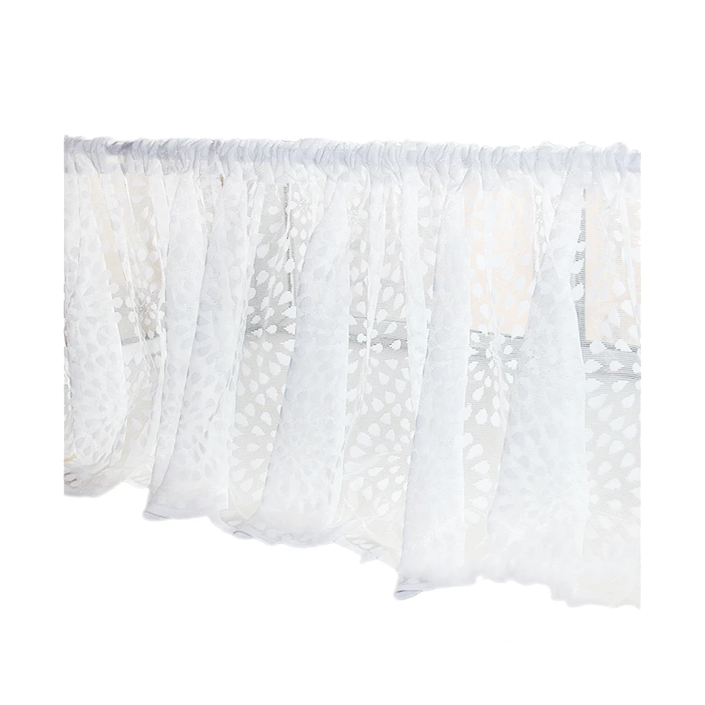 Штора для кафе винтажная потрепанная французский шик 18x60 дюймов кружево