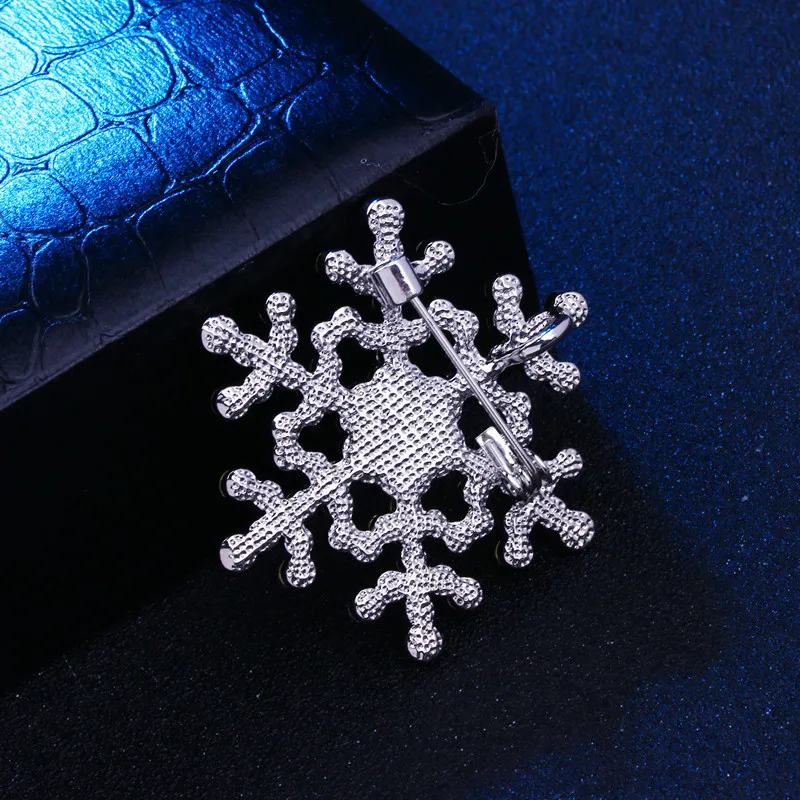 Peerfull new Korean christmas snowflake Silver Brooch Pin dual ladies dress fashion design clothing sweater chain for women | Украшения и