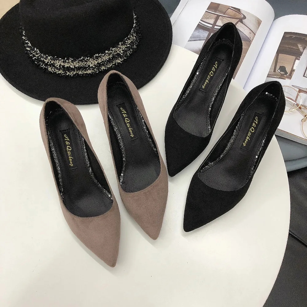 Women Pumps High Heels Shoes women casual Pointed Toe ladies Shallow Party Wedding Pumps women shoes Mujer plus size 35-40#238