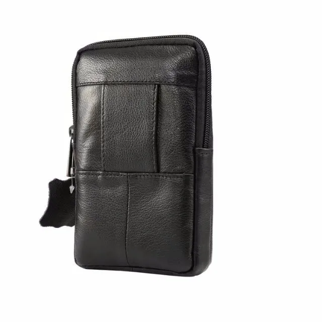 Поясная сумка с двойными карманами на молнии и чехол для телефона из натуральной кожи для HTC Desire 626 626G 628 650 728 820 D820 820G.