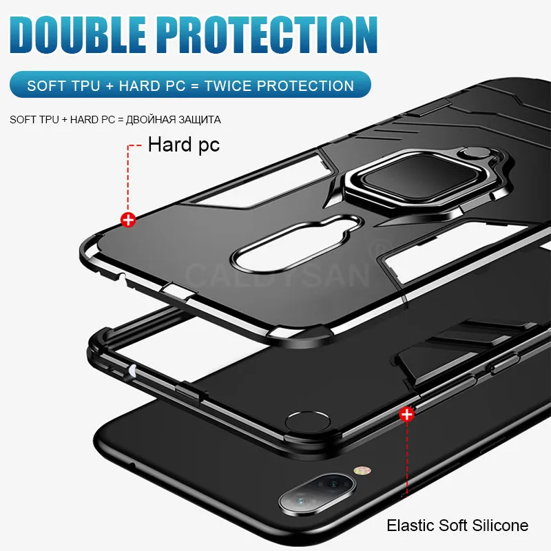 Роскошный бронированный силиконовый чехол-бампер для Oneplus 6T 7 Pro противоударный