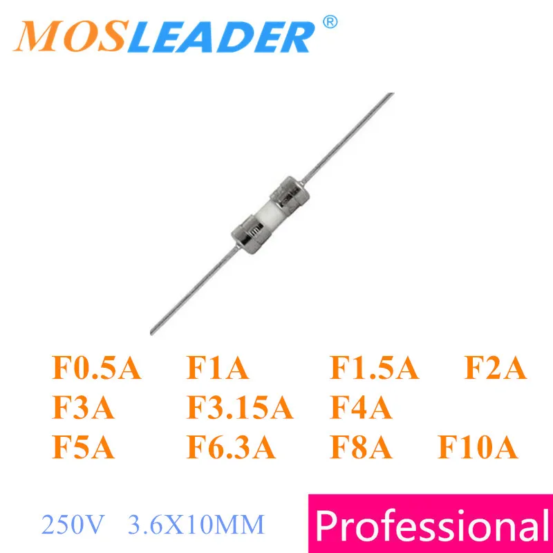 

Mosleader 1000PCS 3.6 x 10mm Fast speed fuses 250V F0.5A F1A F1.5A F2A F3A F3.15A F4A F5A F6.3A F8A F10A Lead Glass fuses