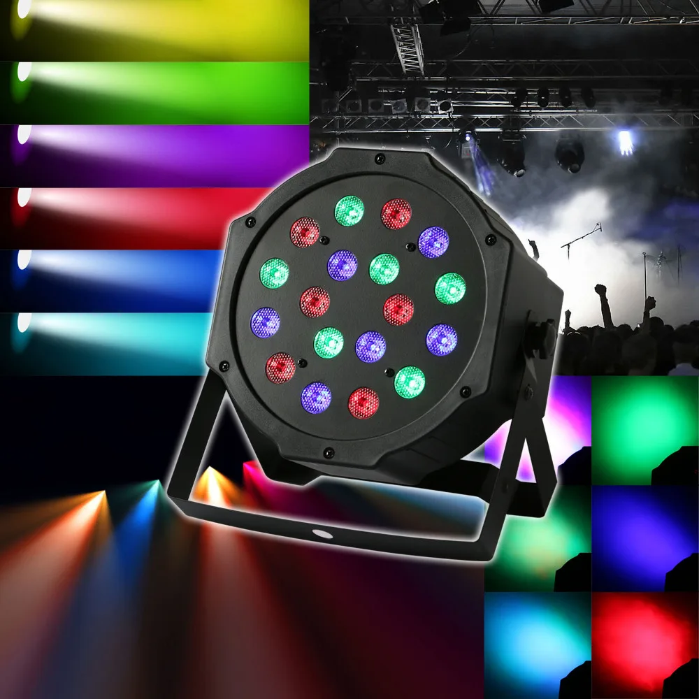 8 шт. Par 18x3 Вт RGB светодиодный сцсветильник просветильник ектор автоматический