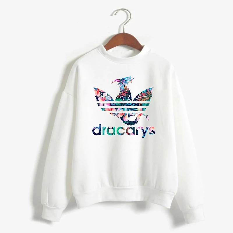 WH New Brand Dracarys Hoodies Sweatshirts Women Autumn Hip Hop korean Clothes Game of thrones Coats Plus Size kpop tumblr tops - Цвет: WH