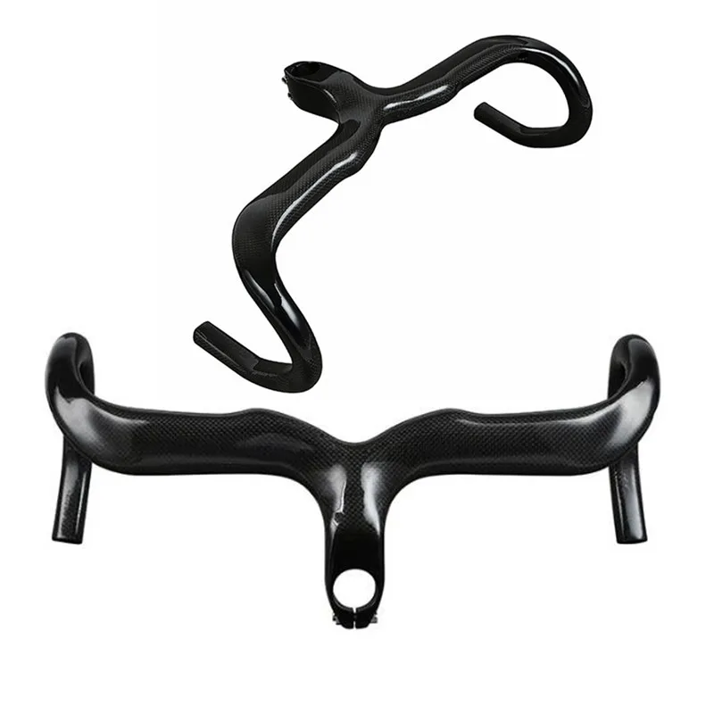 

Cycling Carbon Handlebar Road Bike 28.6mm 3k/UD Matte 400/420/440 Integrated Handlebars With Stem Bicycle Handlebar