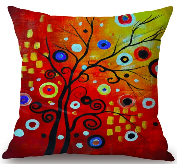 Винтажная Наволочка на шею Lucky Tree льняная кровать диване подушка для дома