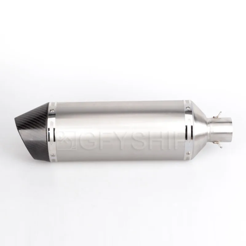 Дешево Универсальный глушитель выхлопной трубы для мотоцикла MT09, глушитель для скутера, питбайка, для R6 CB1000R, TMAX 530, WR450F, R1250GS