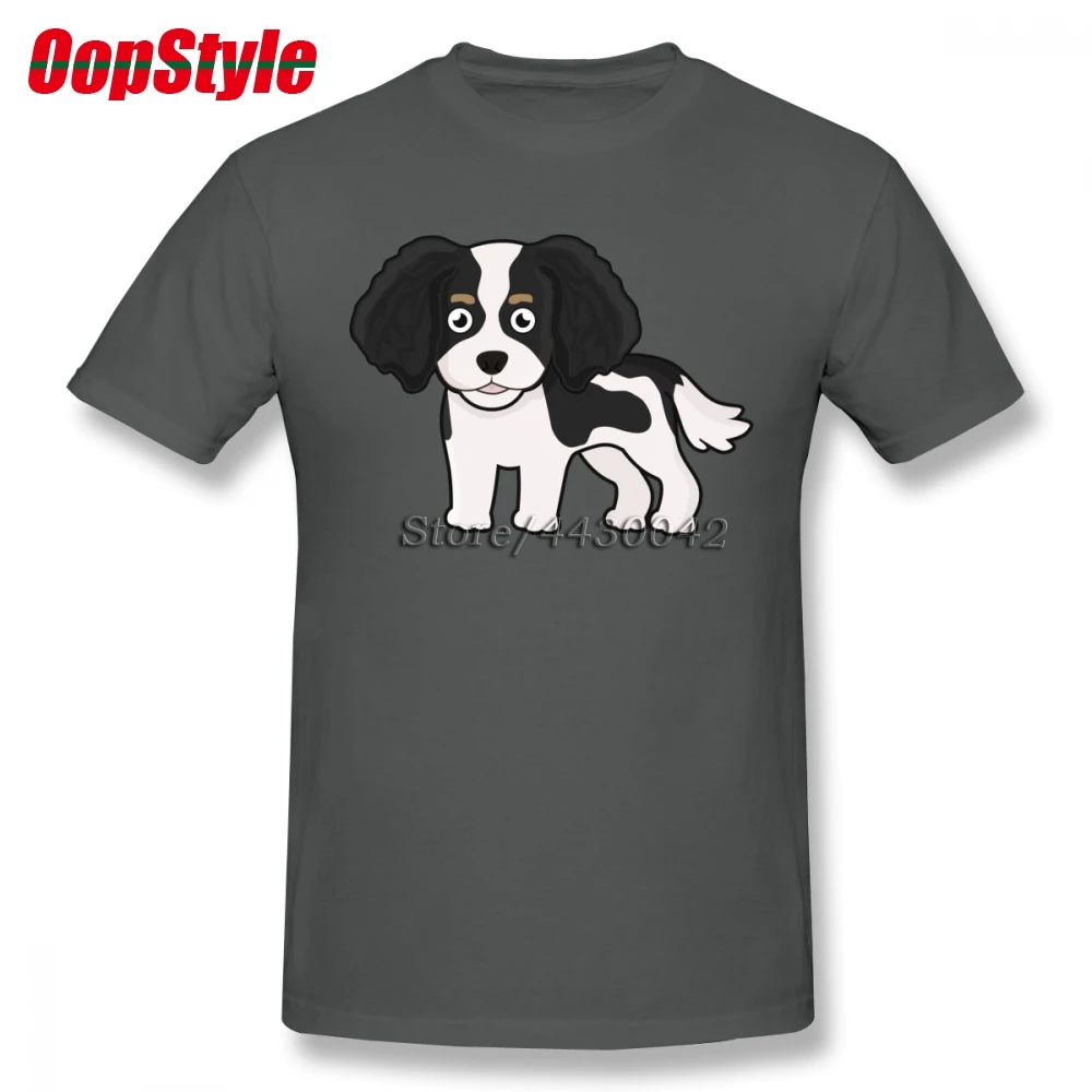 Милая футболка кавалер Кинг чарльз спаниель для мужчин плюс размер хлопок