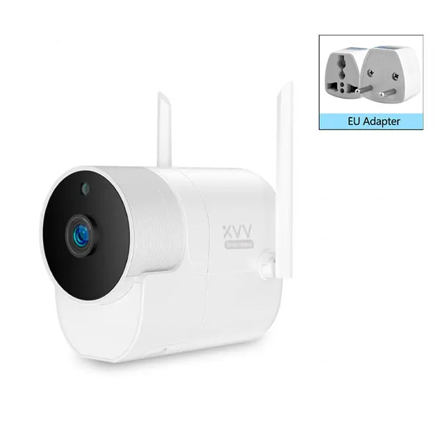 add EU adapter Xiaovv наружная панорамная камера 360 IP 1080P камера видеонаблюдения беспроводная wifi ночное видение высокой четкости с приложением Mijia - Цветной: add EU adapter