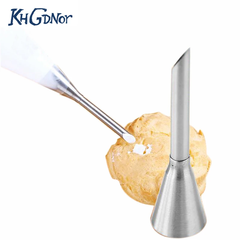 Слоеный кондитерский мешок для крема из нержавеющей стали 2 шт./лот|piping nozzles|baking