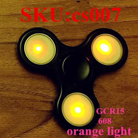 1 pc Orange 1 подсветка ПК Tri-spinner светится в темноте светодиодный светильник Спиннер EDC ручной Спиннер гироскоп антистресс фокус светящиеся сверкающие игрушки Gyros - Цвет: 1 pc Orange
