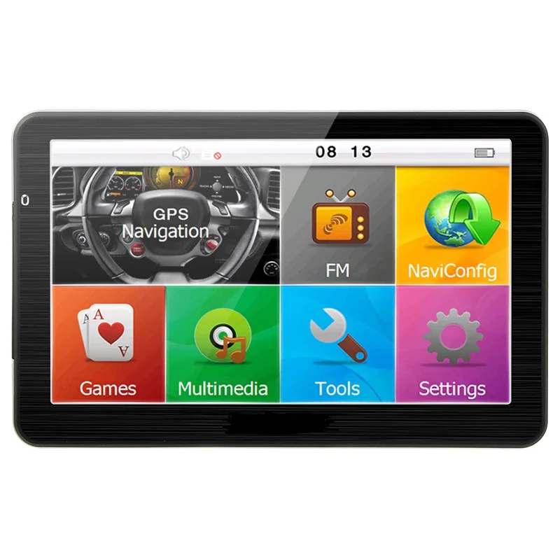 Новая 7 дюймовая сенсорная Автомобильная GPS навигация 800 МГц ЦП 256 ОЗУ 8 Гб ПЗУ в