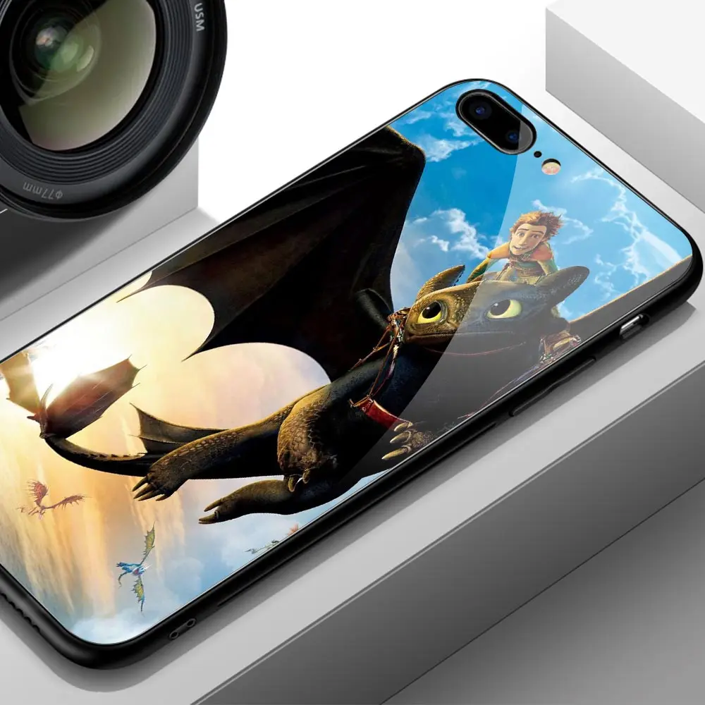 Чехол для iphone xs, чехол из закаленного стекла XR, чехол "Поезд дракона" для iphone 6, 6s, 7, 8 plus, X, XR, XS MAX, 11 pro max