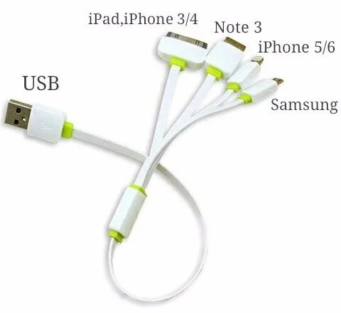 30CM 4 in 1 30 Pin + 8 5 Micro USB For Galaxy Note 3/S5 Flat Noodle Charger Cable for iPhone 4/4S/5/5S/6/Plus|charger battery aa aaa|charger