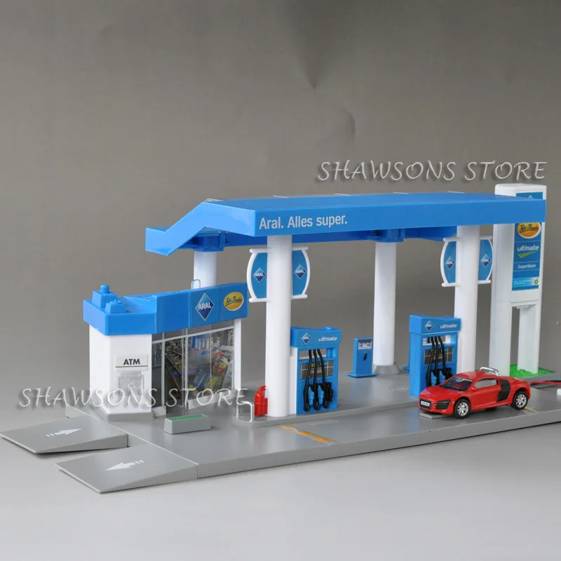 Модель игрушки бензиновый автосервис с 1: 64 Литой игрушечный автомобиль миниатюрная копия Playset