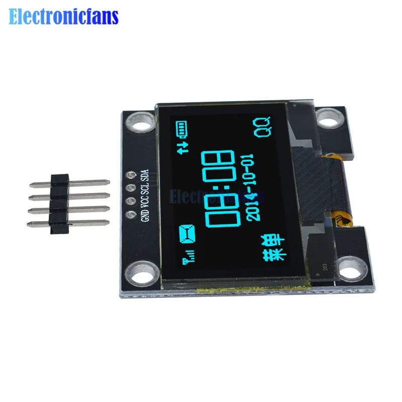 1,3 дюймовый 1," Белый OLED lcd 4-контактный дисплей модуль IIC igc интерфейс 128x64 для Arduino