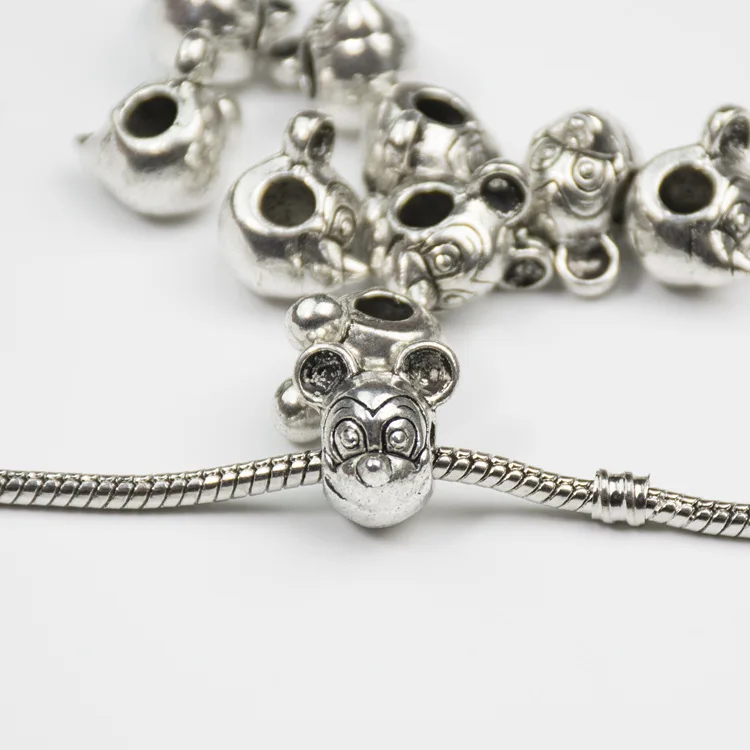 Модные DIY уникальные ювелирные изделия свободные шарики из Сплава Микки