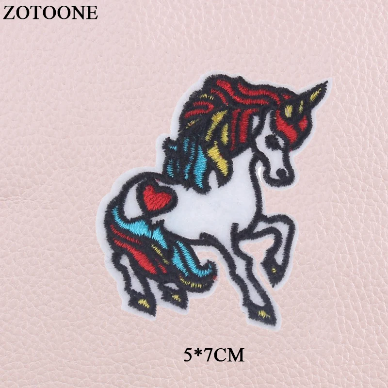 ZOTOONE утюжок на любовь Единорог фрукты еда патчи для одежды Diy Вышивка блесток