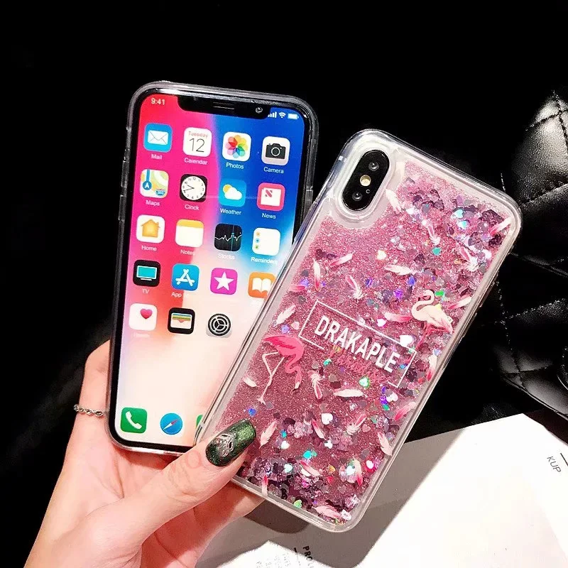 Для Xiaomi Mi 8 Lite чехол Quicksand чехол для Redmi Note 7 5 6 Pro 4X5 Plus Mi A1 A2 5X Max 3 Pocophone F1 жидкий блестящий чехол