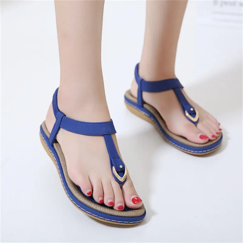 Женские летние сандалии на плоской подошве большие размеры 35 45 2018|summer women sandals|sandal