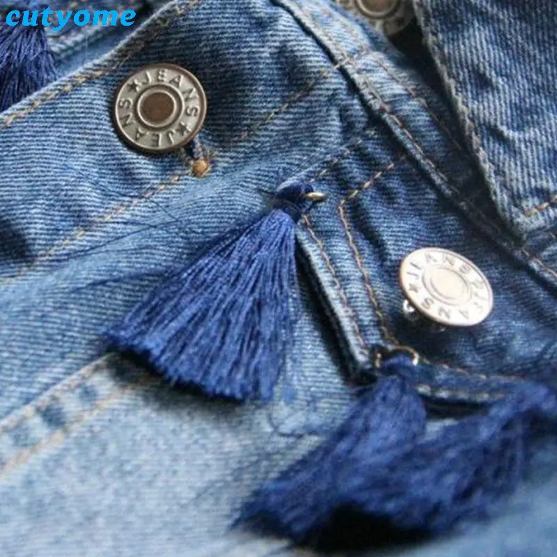 Cutyome Разорвал Джинсовые Куртки Для Девочки Пальто С Длинным Рукавом Дети Джинсы И