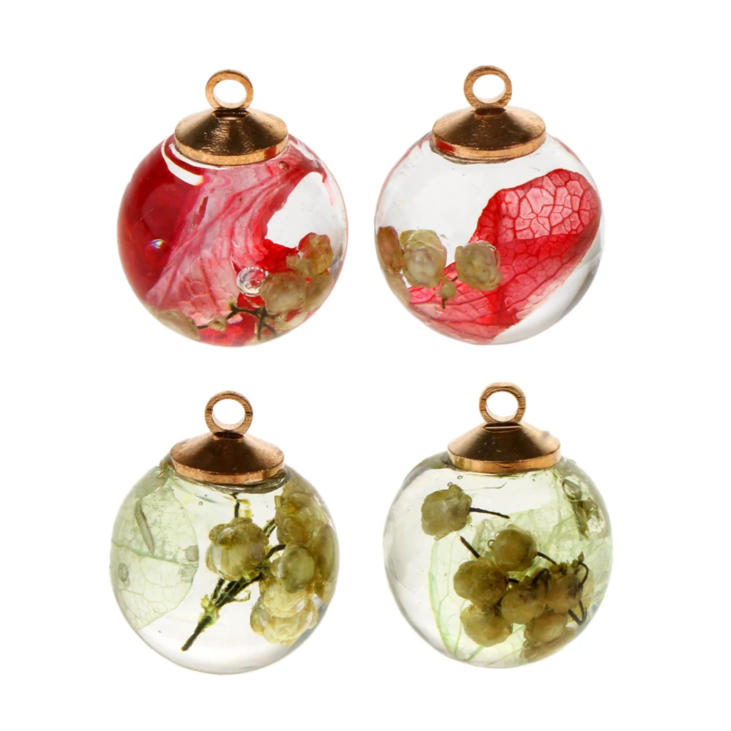 1 пара элегантных прозрачных стеклянных Подвесок в виде шара подвеска сушеных